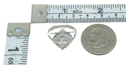 Southwestern Silver And Turquoise Jewelry Ring Size 8-1/2 YX71583